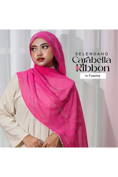 SELENDANG CARABELLA RIBBON 3.0  - FUSCHIA SELENDANG CARABELLA RIBBON 3.0  - FUSCHIA
